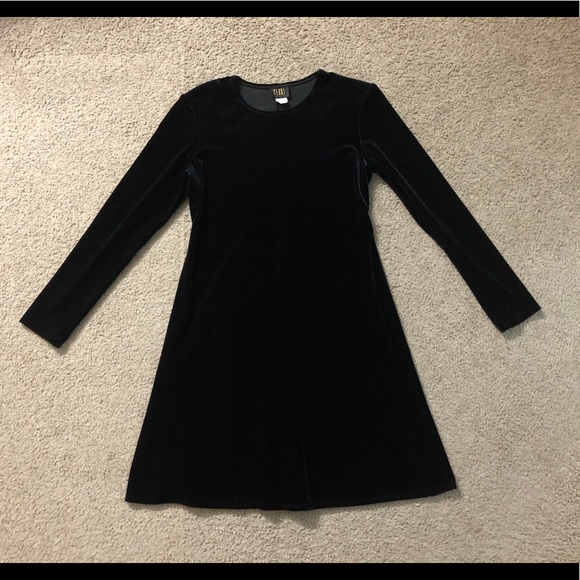 Teddi Evening Velvet Dress 8 Elegant Classic A-Line Stretch Dress - Picture 10 of 11